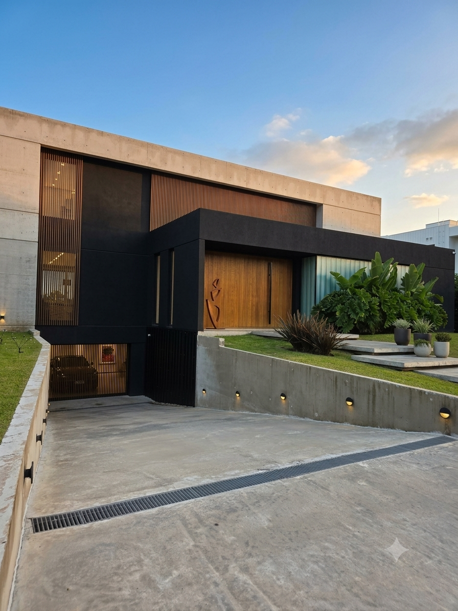 Fachada de vivienda contemporánea — BK Kreative Buildings